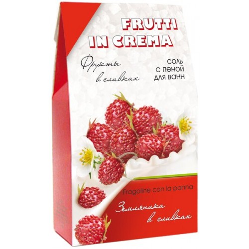 Соль с пеной для ванной Frutti in Crema земляника в сливках  500мл пачка